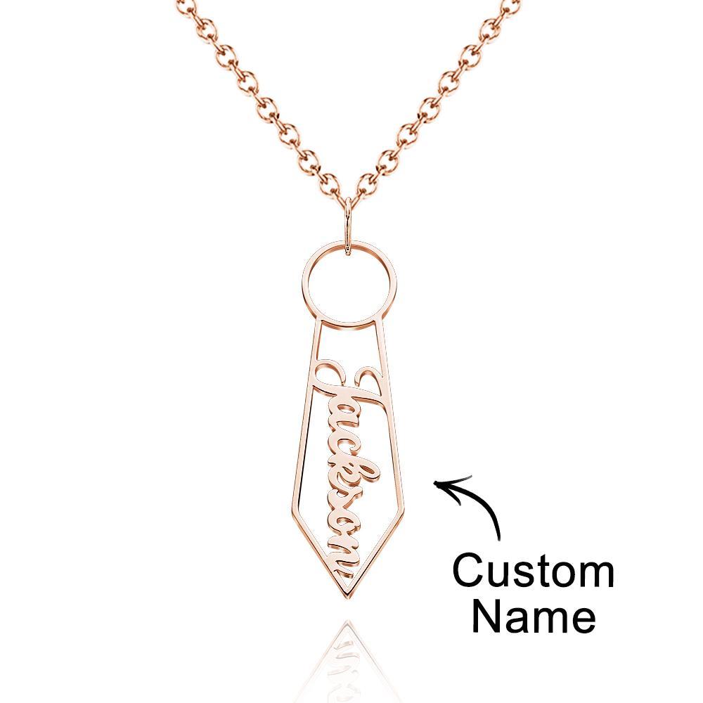 Custom Name Necklace Cartoon Tie Funny Gifts for Men - soufeelau