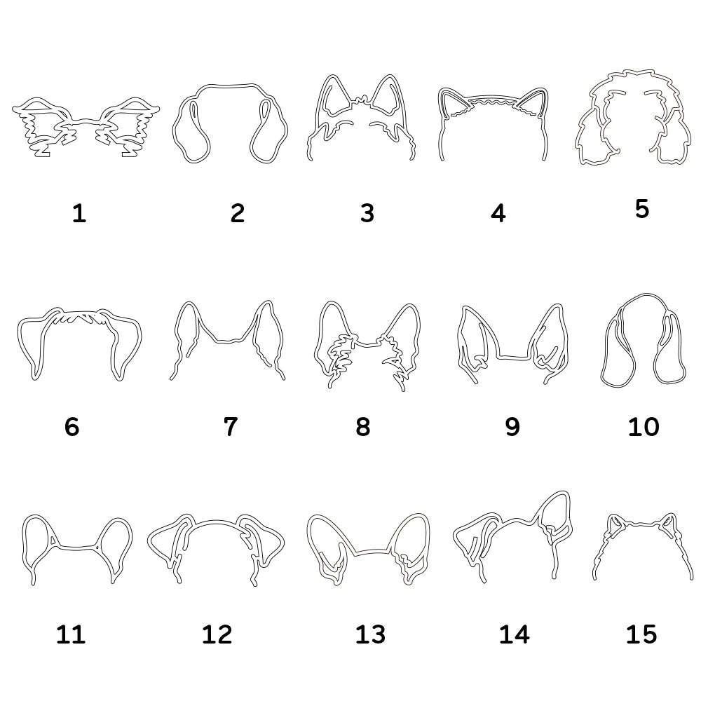 Custom Pet Silhouette Name Ring Cute Dog Cat Ear Modeling Jewelry Gift for Pet Lover - soufeelau