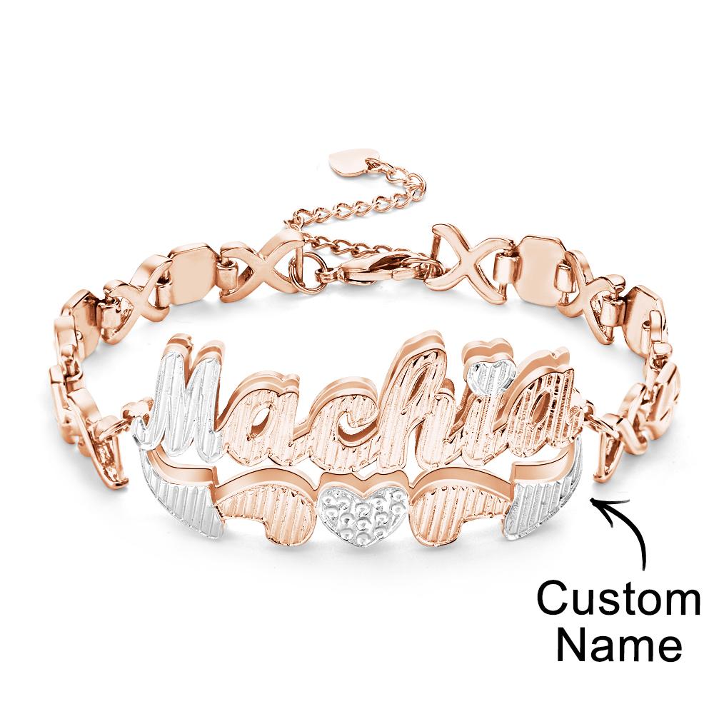 Personalized Hip Hop Name Bracelet Initial Chain Bracelet Jewelry Gifts For Men - soufeelau