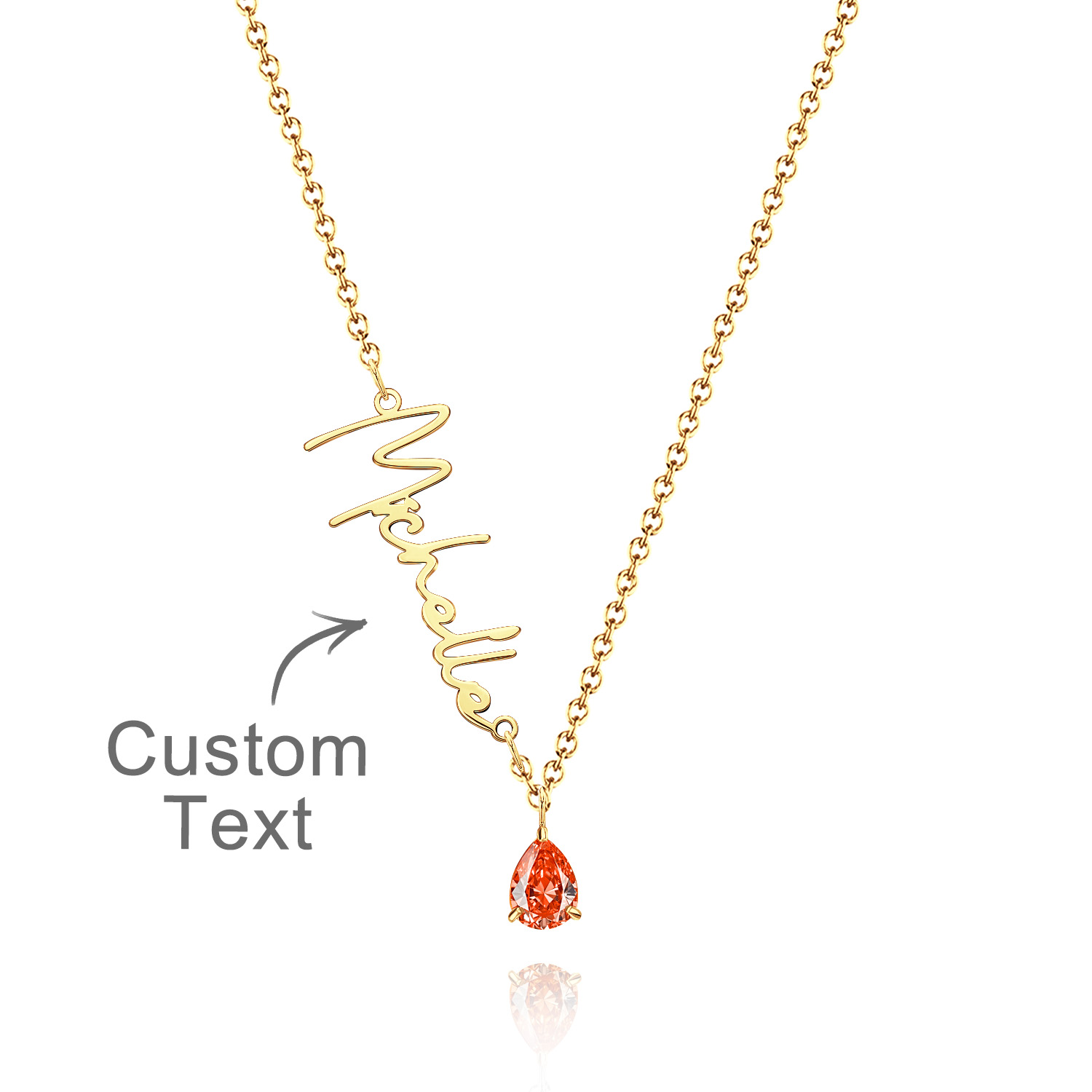 Birthstone Name Necklace Handmade Alexandrite Birthstone Gifts For Girlfriend Personalized Necklace Birthstone Jewelry - soufeelau