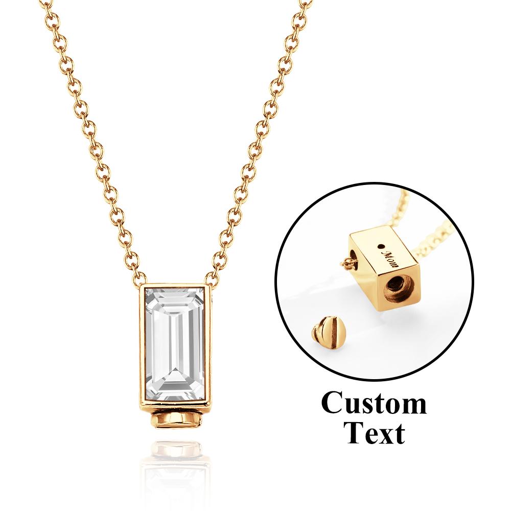 Engravable Urn Ashes Necklace Mini Cube Pendant Memorial Jewelry - soufeelau