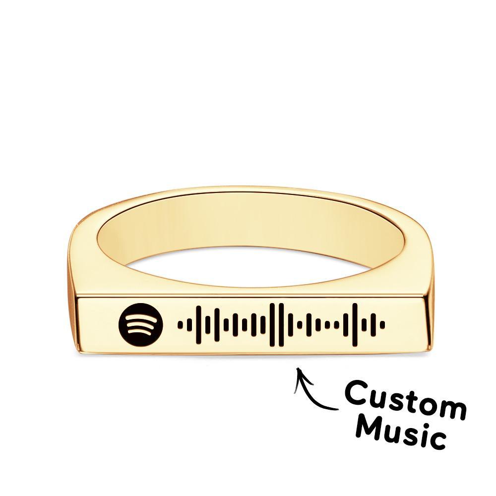 Custom Spotify Code Ring Simple Music Gifts for Couple - soufeelau