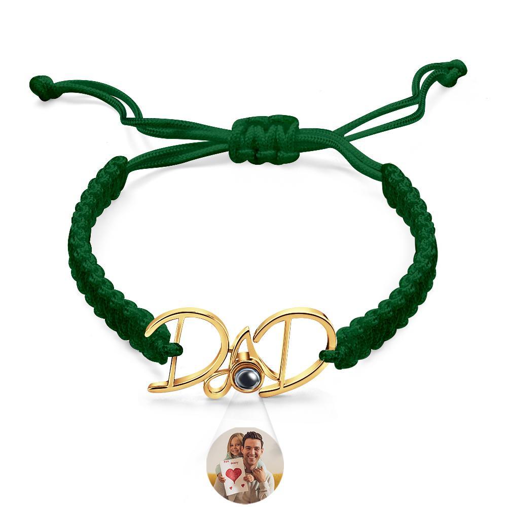 Custom Projection Bracelet Weave Gift for Dad - soufeelau