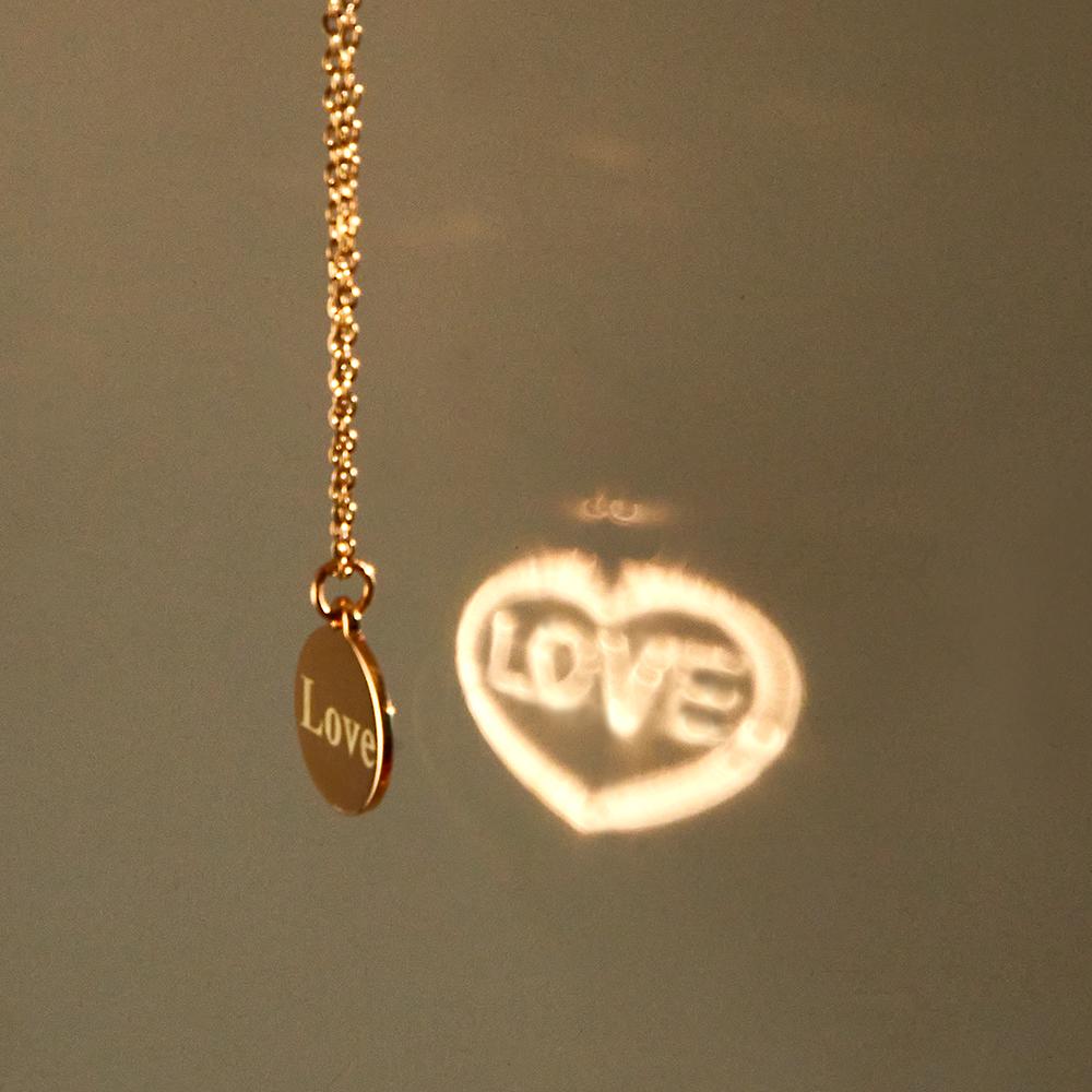 Custom Engraved Necklace Projection Couple Confession Gifts - soufeelau