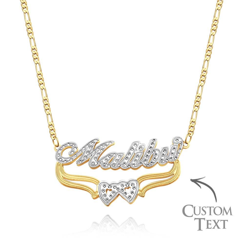 Custom Hip Hop Name Necklace Vintage Bling Metal Necklace Gifts for Men - soufeelau