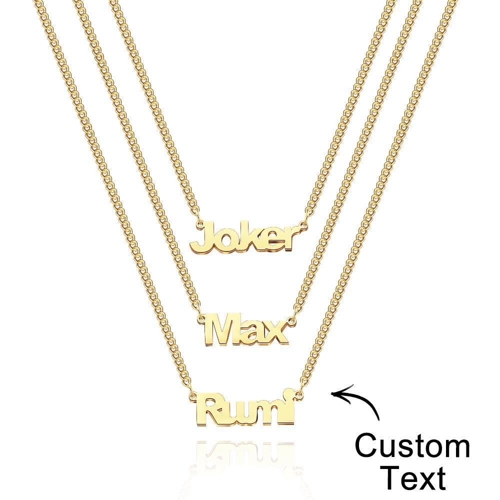Custom Name Necklace Fashion Stack Girl Gift - soufeelau
