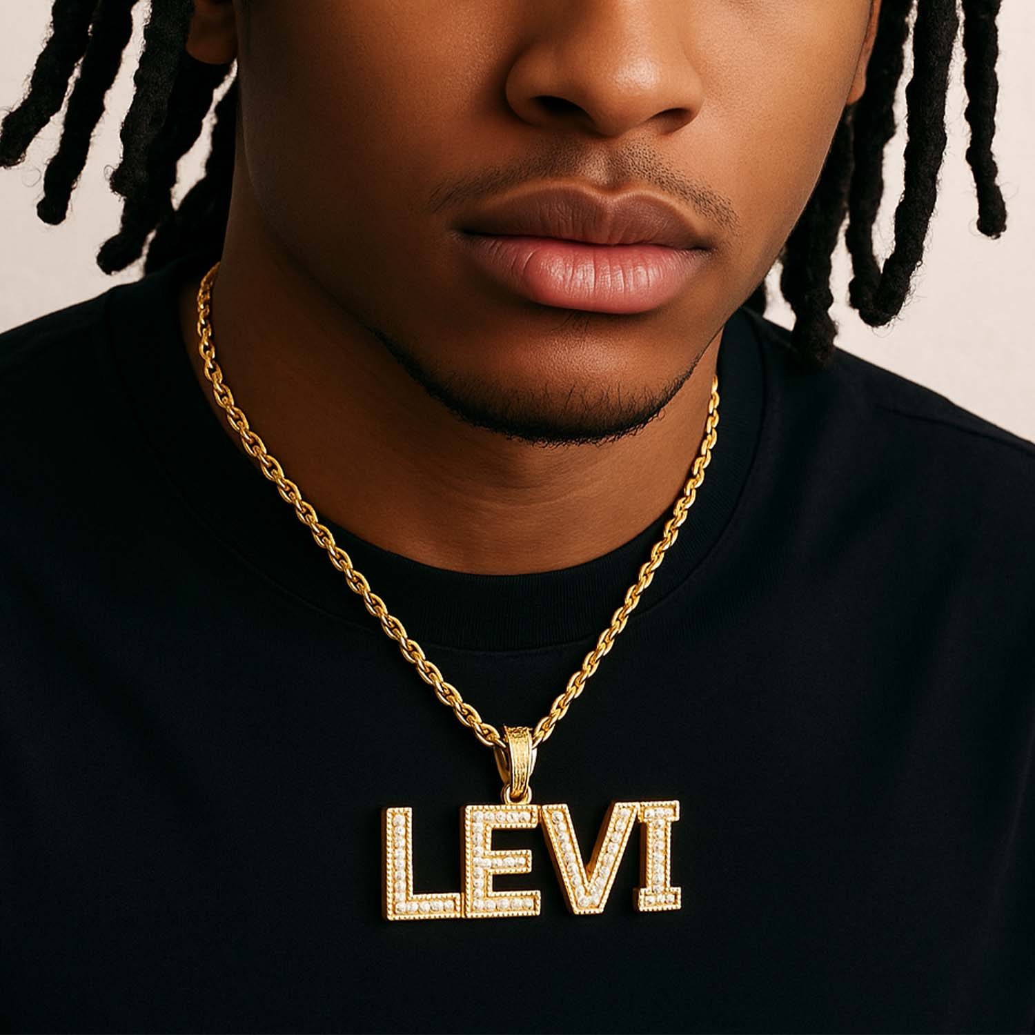 Custom Name Necklace Hip-hop Necklace Custom Pendant Thick Style Gift for Him - soufeelau
