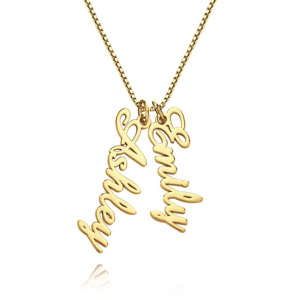 Custom Two Tiny  Name Necklace Personalized Colorful Gift for Her Birthday Gift for Best Friend - soufeelau