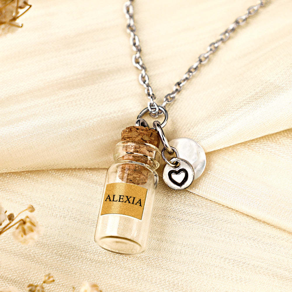 Custom Engraved Necklace Storage Bottle Last Commemoration Unique Gifts - soufeelau