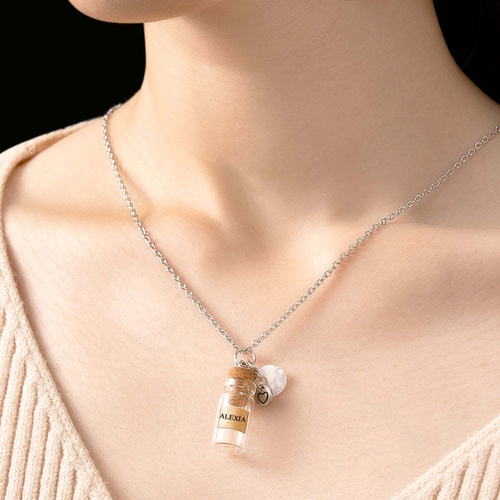 Custom Engraved Necklace Storage Bottle Last Commemoration Unique Gifts - soufeelau
