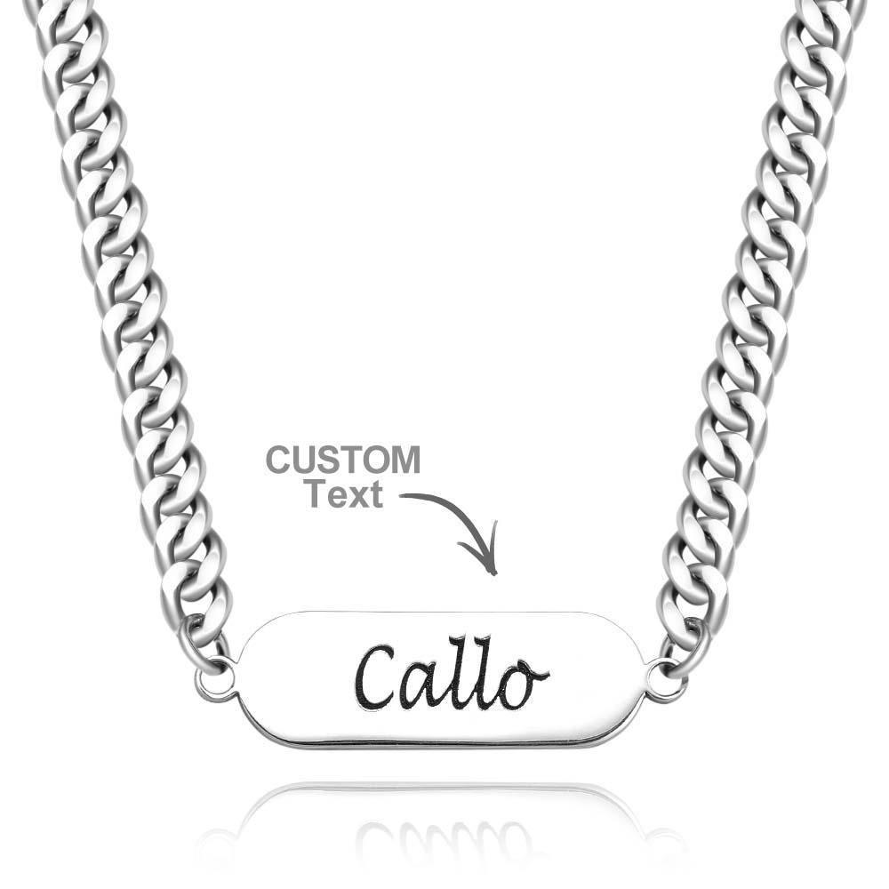 Custom Name Necklace Personalized Vintage Cuban Link Chain Necklace Gift for Men Women - soufeelau