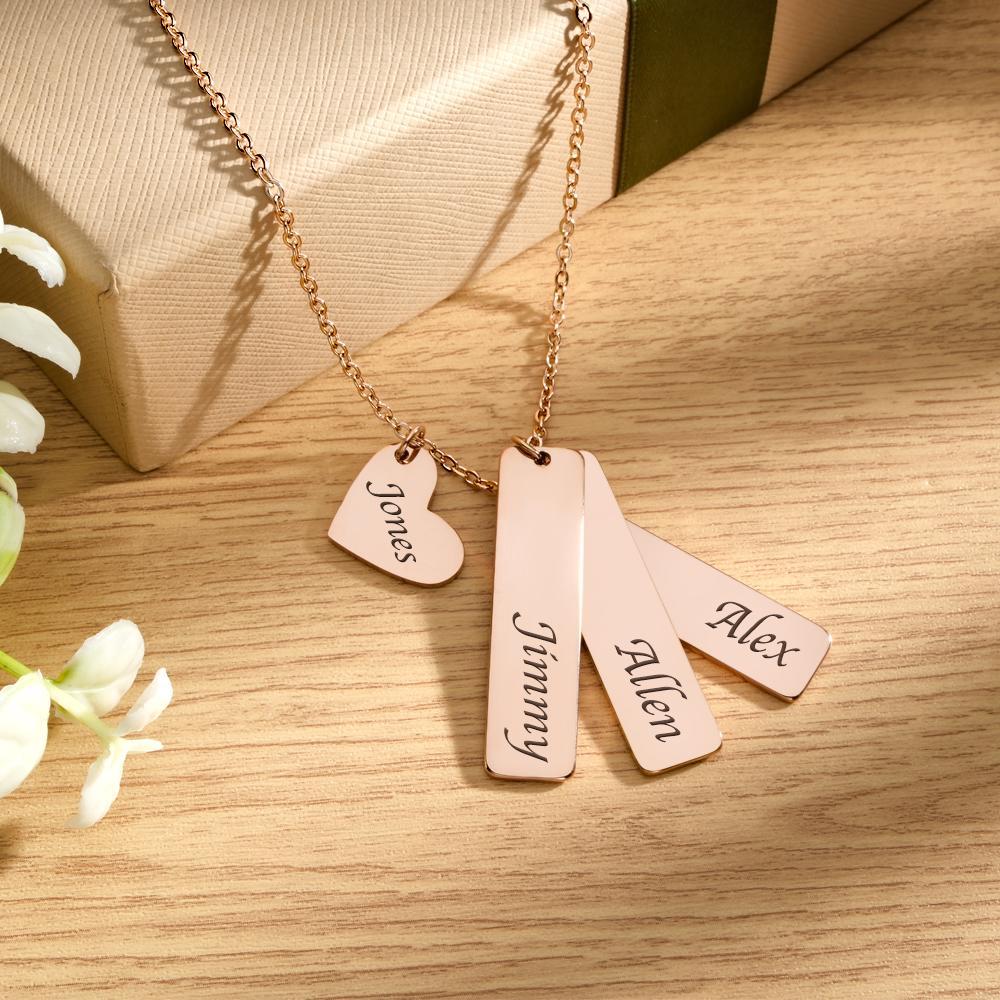 Custom Name Necklace Heart Name Wedding Gift for Her - soufeelau