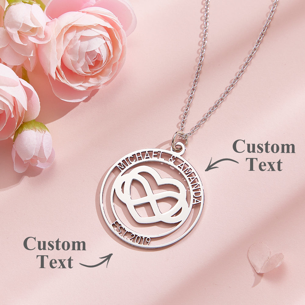Custom Infinity Love Name Necklace Personalized Eternal Love Necklace Valentine's Day Anniversary Gift - soufeelau