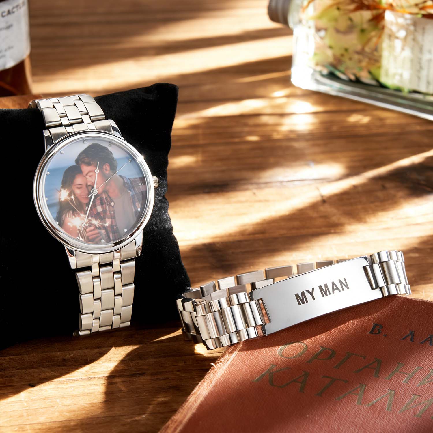 Custom Photo Watch & Bracelet Gift Box Personalized Men's Bracelet Best Christmas Gift For Boyfriend/Husband/Father/Son - soufeelau