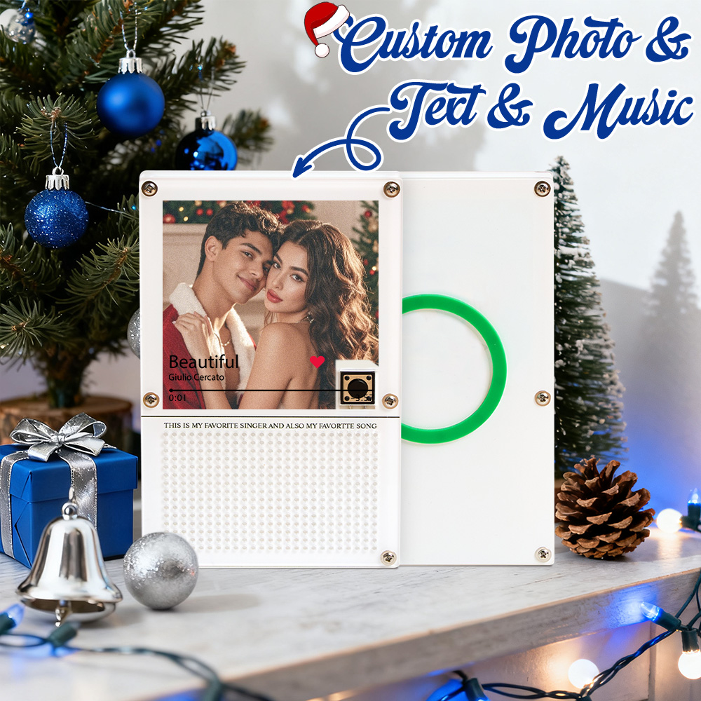 Customized Music Fridge Magnet Personalized Photo Fridge Magnet Can Play Songs and Adjust Volume Valentine`s Day Gifts - soufeelau