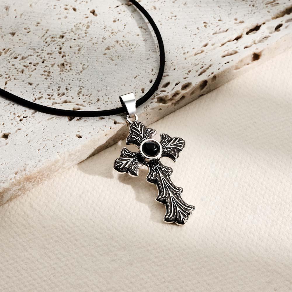 Custom Projection Necklace Totem Cross Fashion Gift for Men - soufeelau