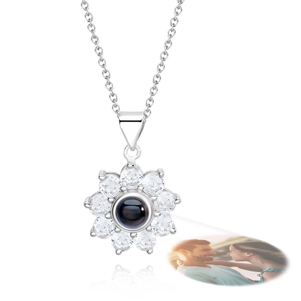 Custom Projection Necklace Sun Flower Romantic Gift - soufeelau