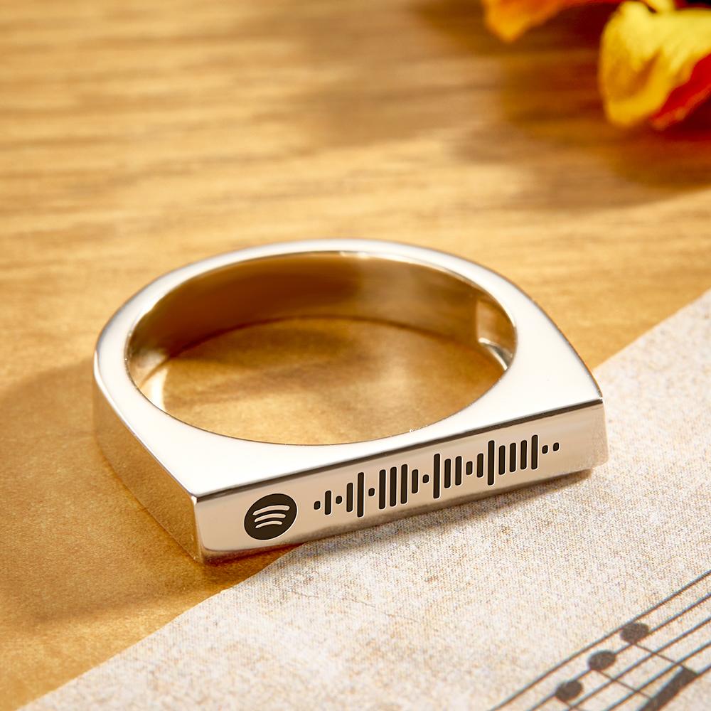 Custom Spotify Code Ring Simple Music Gifts for Couple - soufeelau