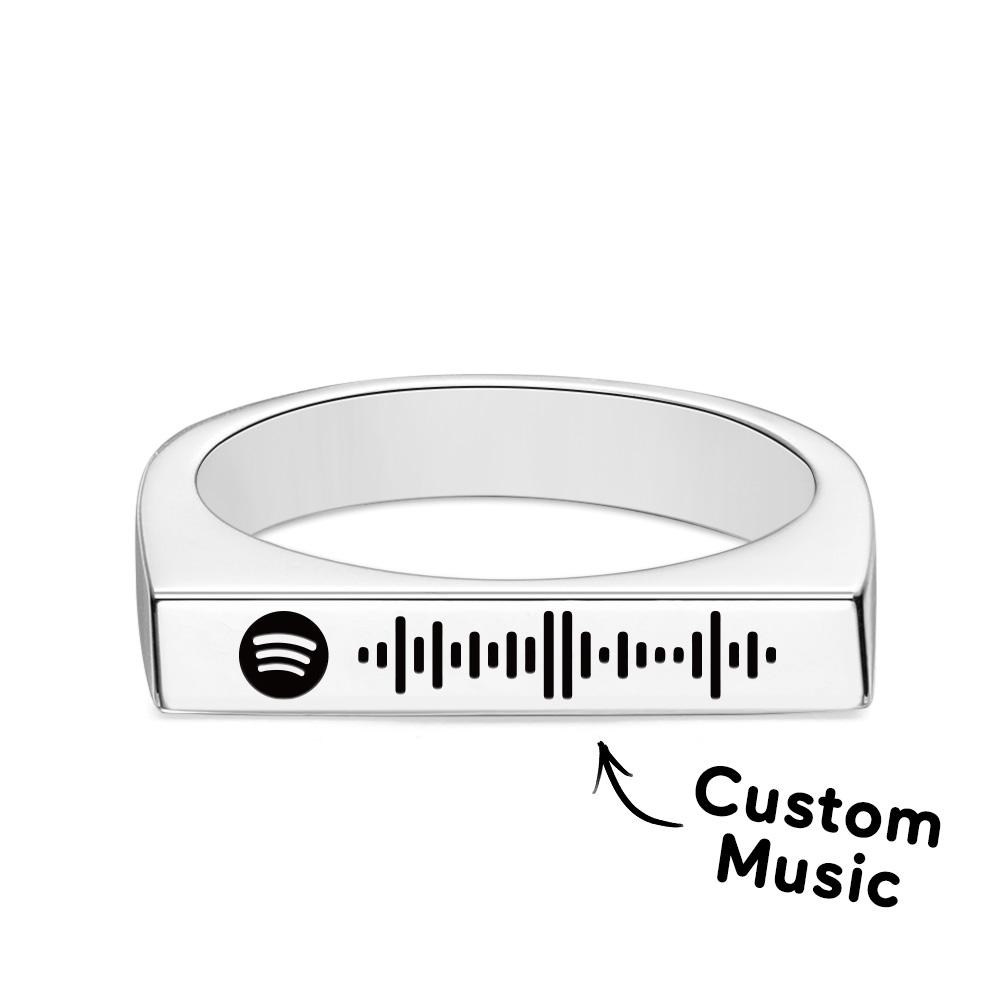 Custom Spotify Code Ring Simple Music Gifts for Couple - soufeelau