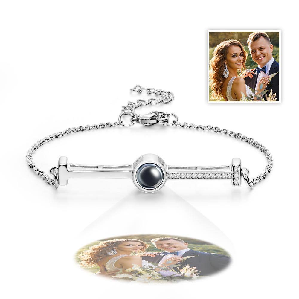 Custom Photo Projection Bracelet Anniversary Simple Couple Gifts - soufeelau