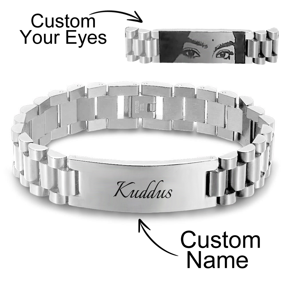 Custom Eyes Engravable Bracelet - soufeelau