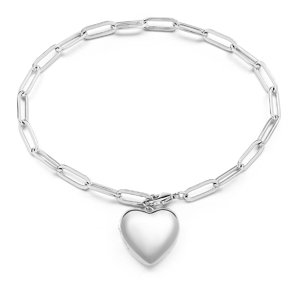 Heart Locket Bracelet Picture Locket Personalised Small Heart Bracelet Birthday Gift for Girls - soufeelau