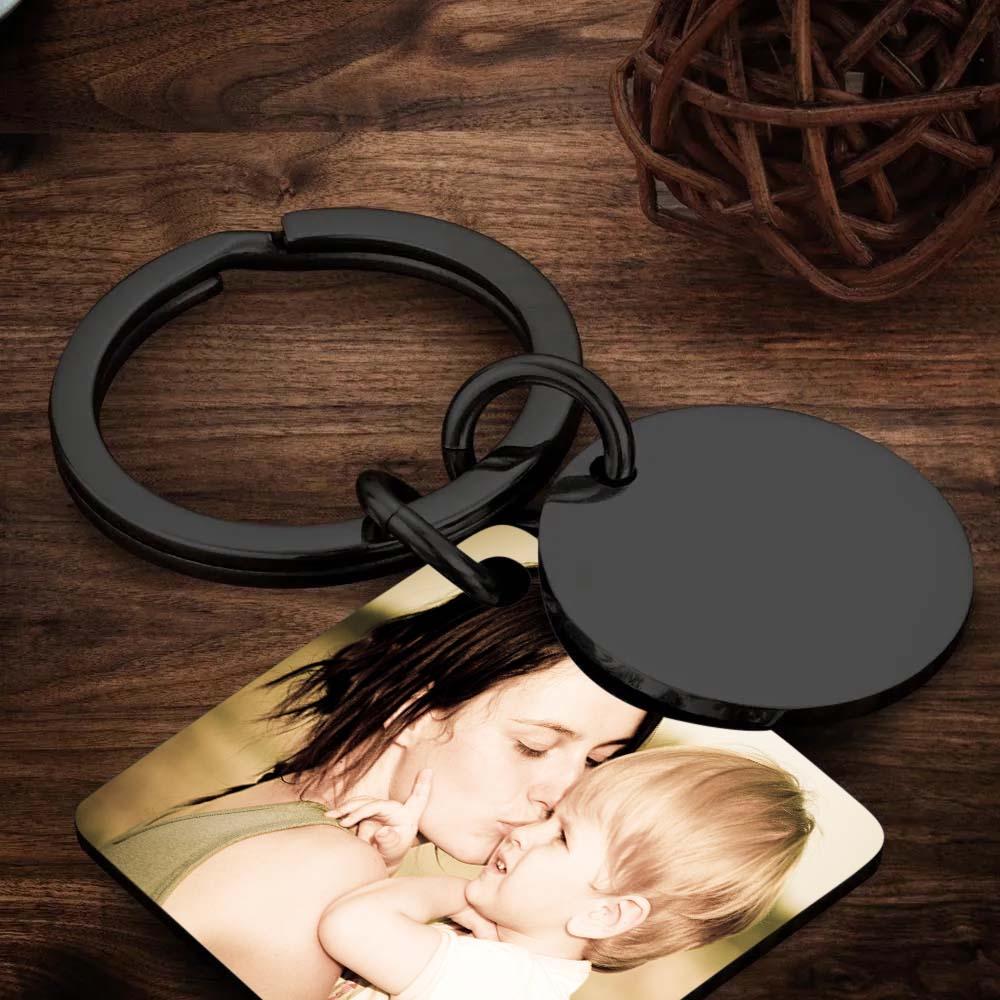 Custom Photo Keychain Engraved Calendar Keychain Gift for Mother - soufeelau