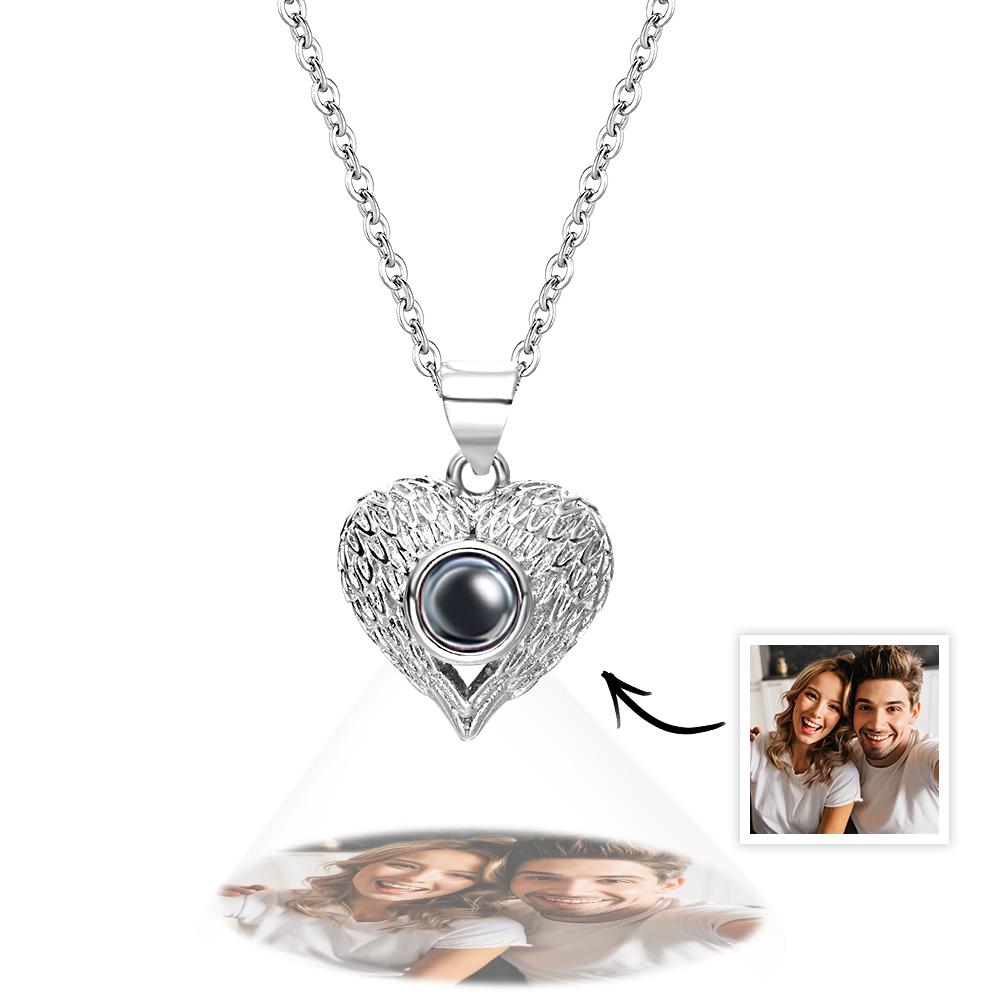 Personalized Picture Projection Necklace Heart Shaped Style Present for Best And Favourite Friend - soufeelau