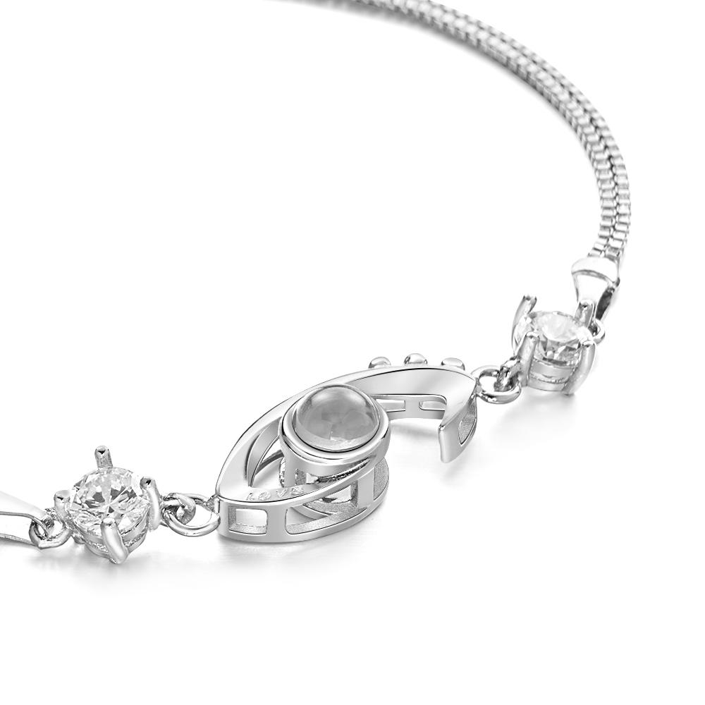 Photo Photo Projection Bracelet Memorial Gift Custom Photo Charm Bracelet for Woman Best Friend Gift for Her - soufeelau