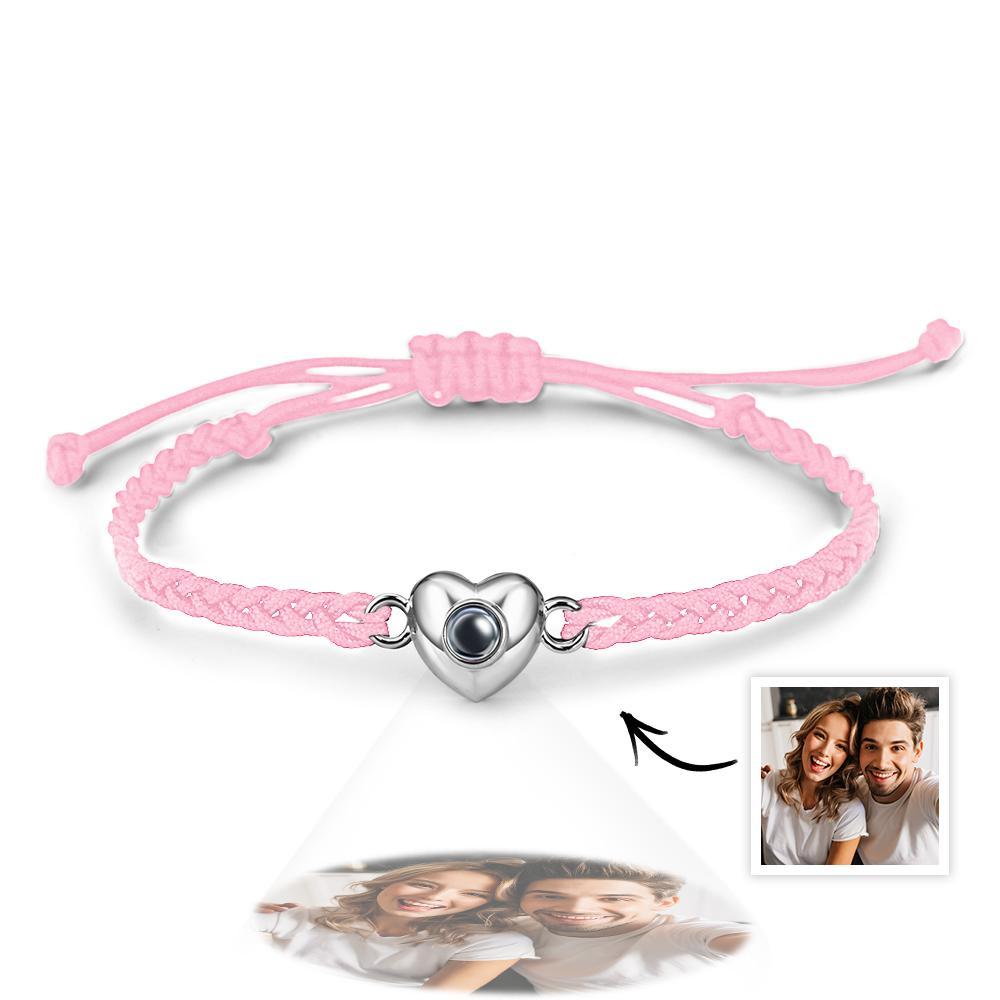 Personalized Picture Projection Bracelet with Heart Shaped Exquisite and Stylish Gift for Her - soufeelau