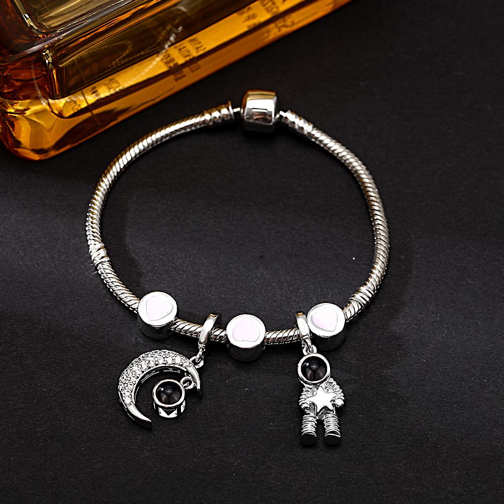 Personalized Picture Projection Bracelet with Mini Ornaments Creative Gift for Favourite Person - soufeelau
