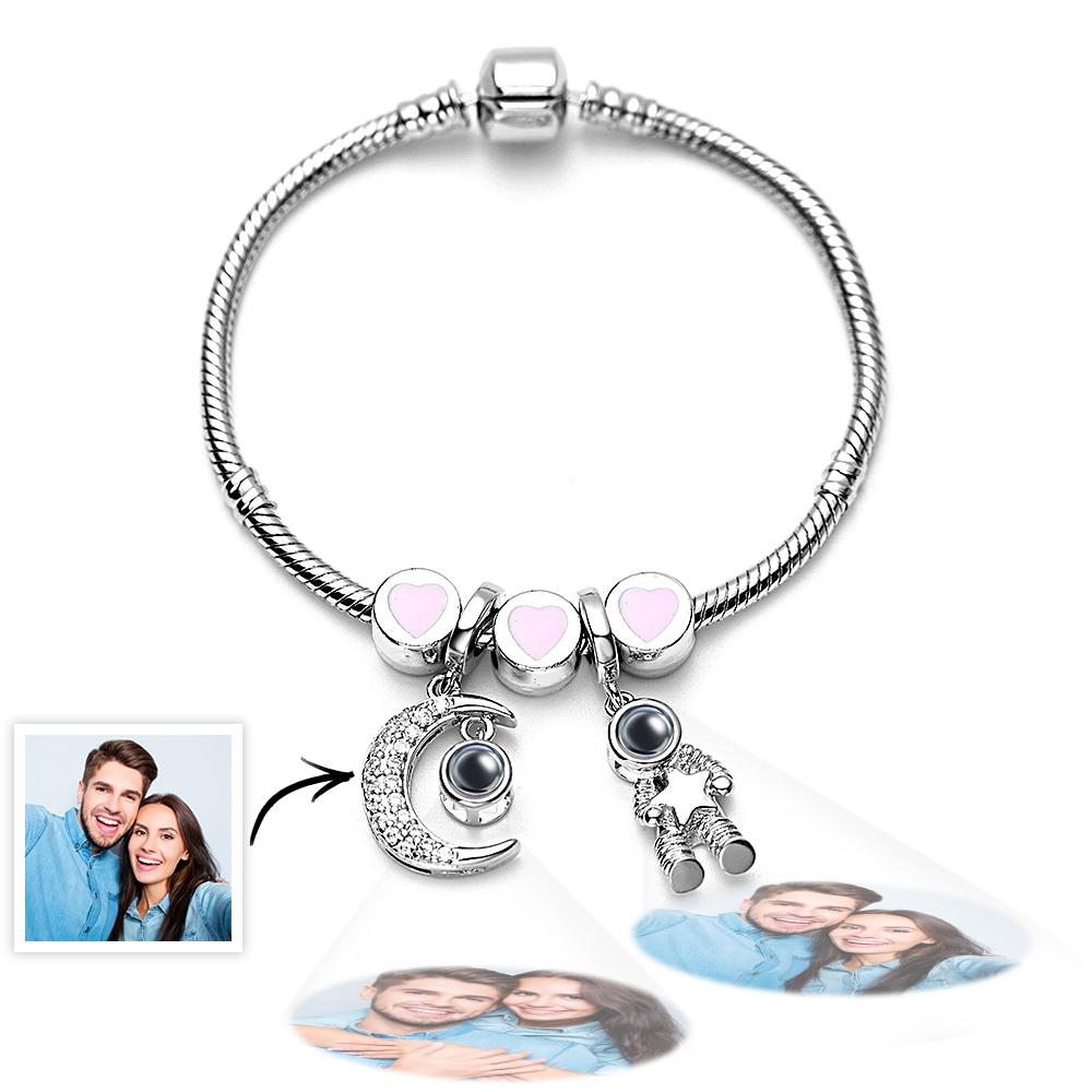Personalized Picture Projection Bracelet with Mini Ornaments Creative Gift for Favourite Person - soufeelau
