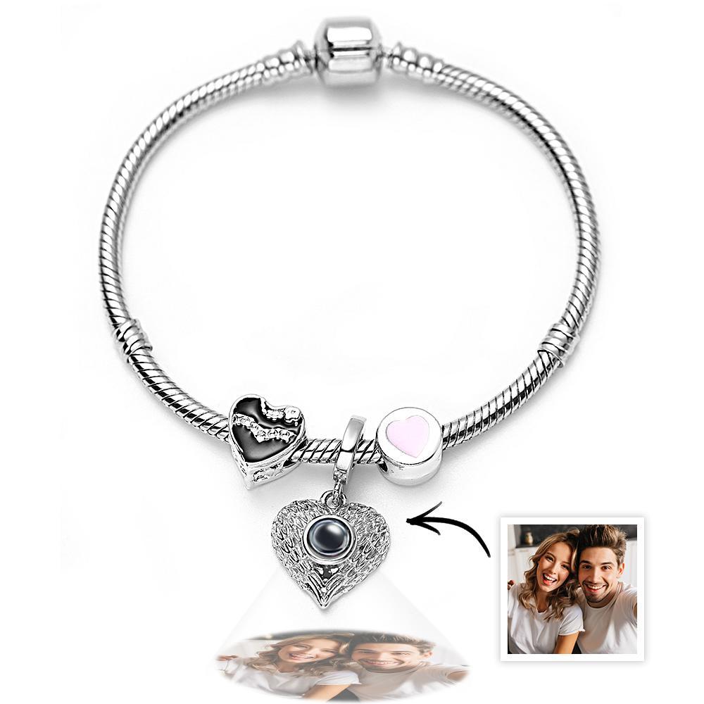 Personalized Picture Projection Bracelet with Cute Ornaments Best Gift for Her - soufeelau