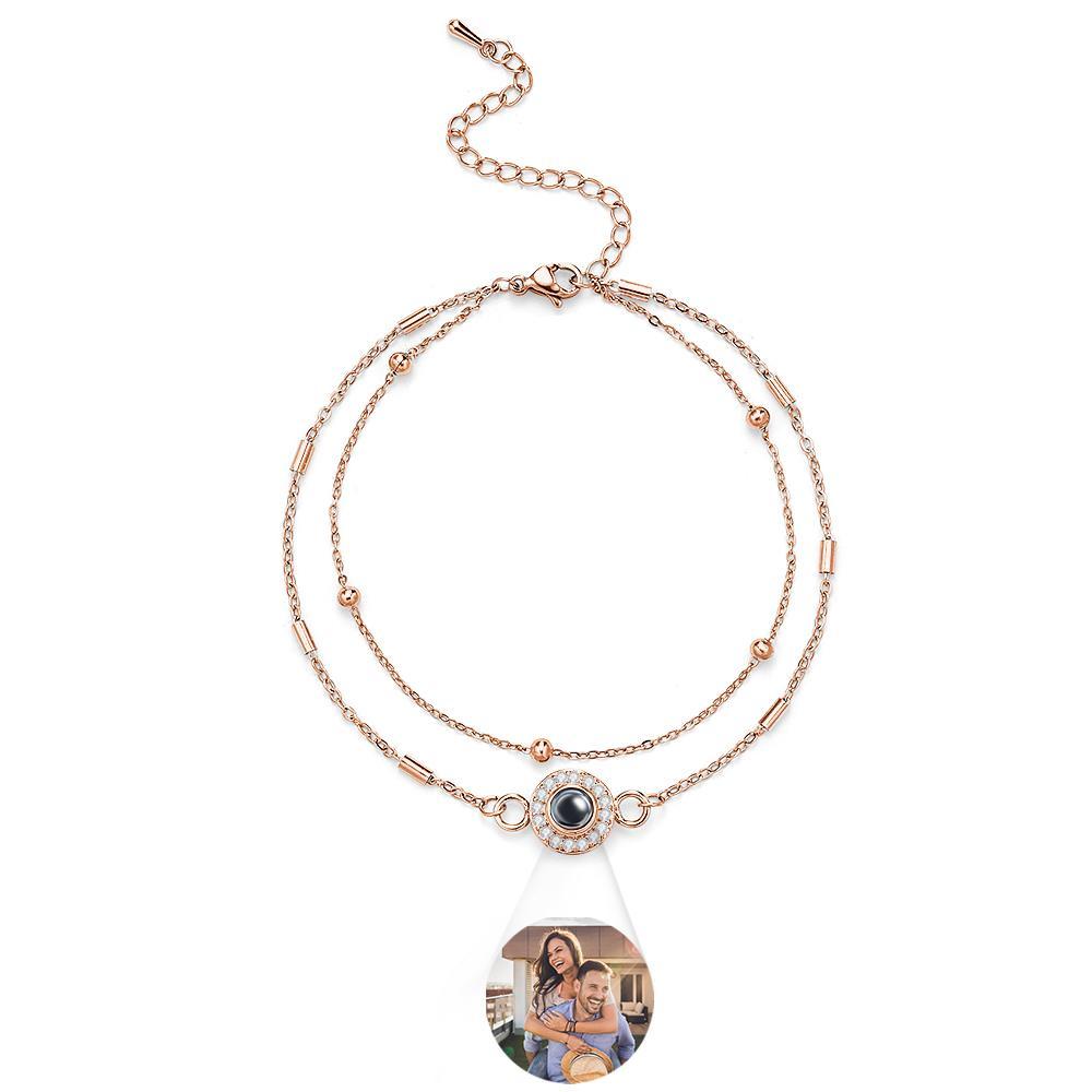 Custom Projection Bracelet Double Layer Diamond Grace Gift - soufeelau