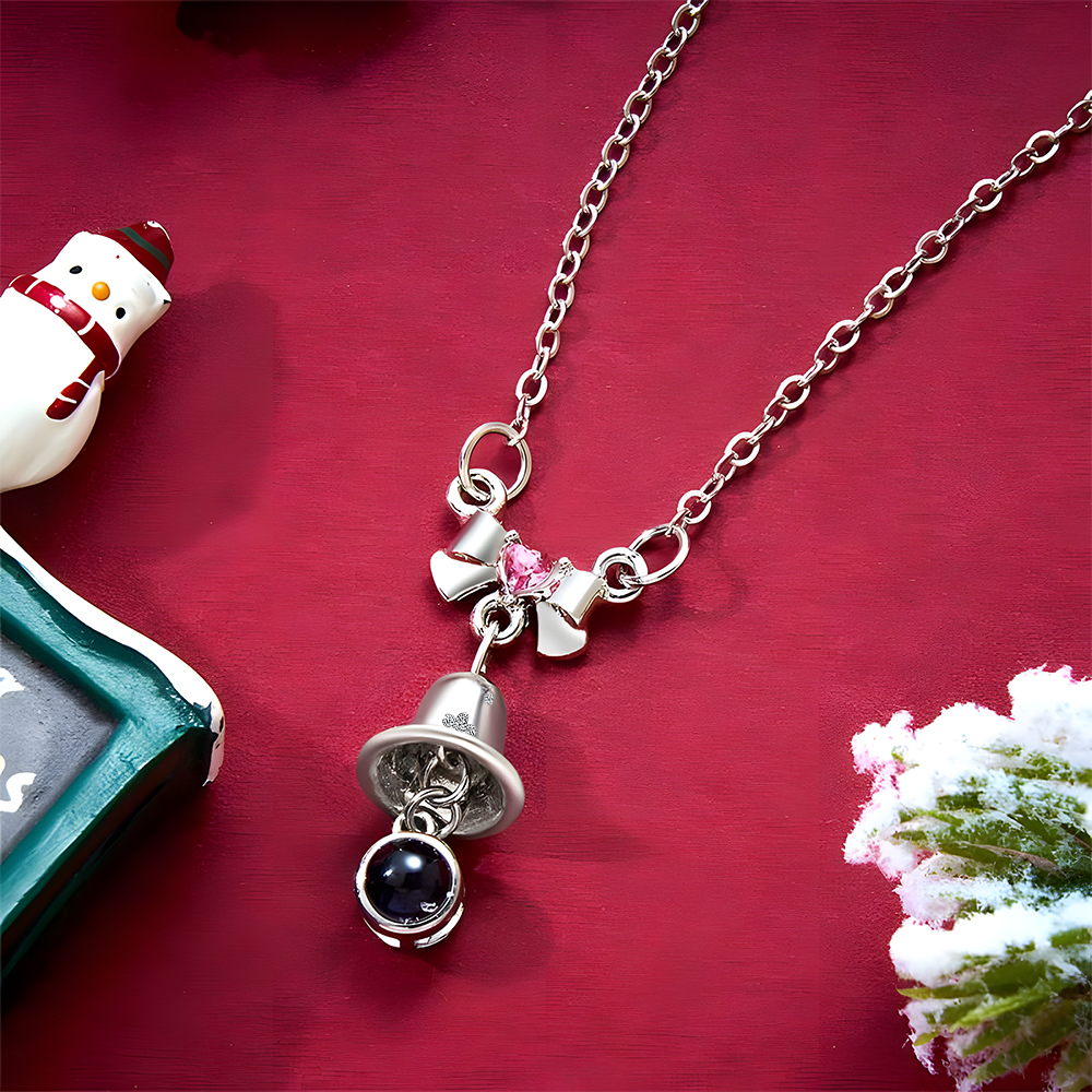 Custom Projection Necklace Christmas Bells Unique Gift