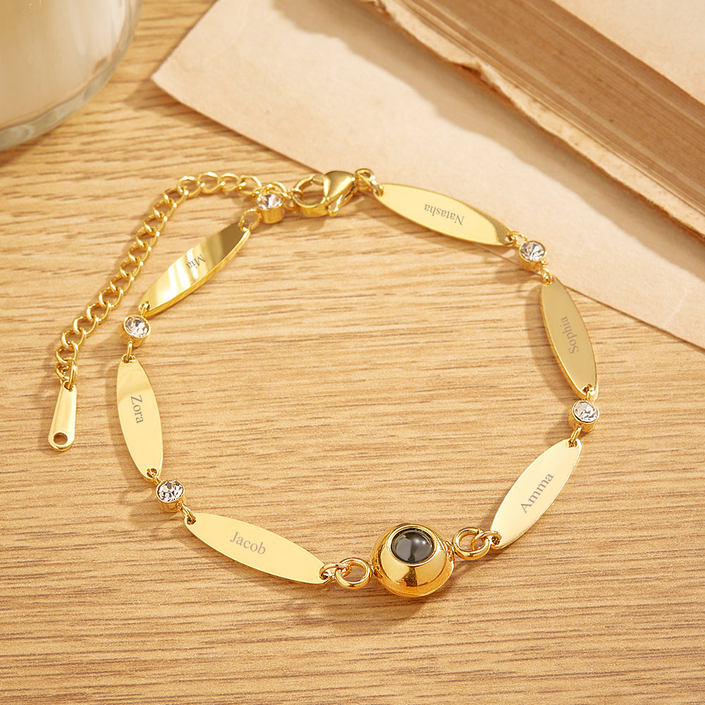 Personalized Lettering Custom Projection Bracelet Friendship Gift - soufeelau