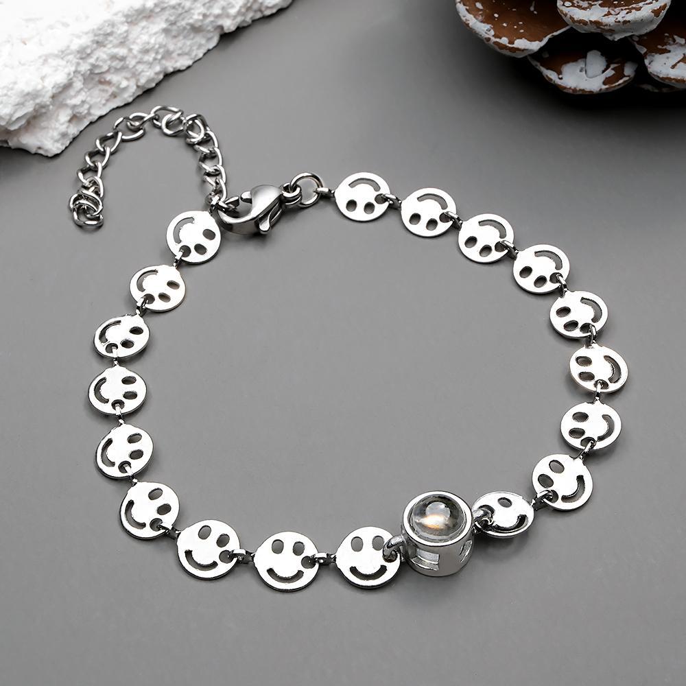 Custom Projection Bracelet Smiley Chain Love Gift for Couple - soufeelau