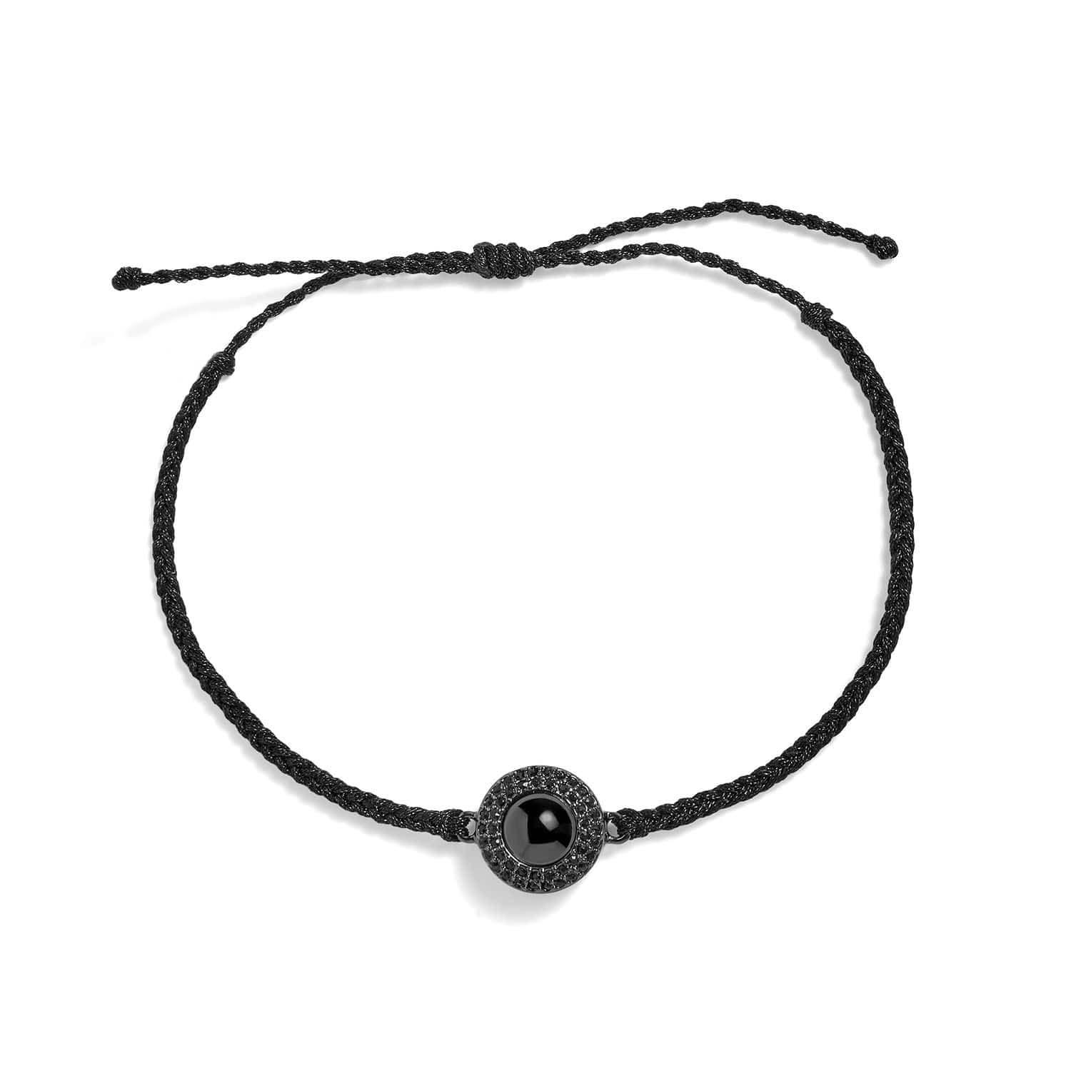 Personalized Pavé Circle Photo Bracelet - soufeelau