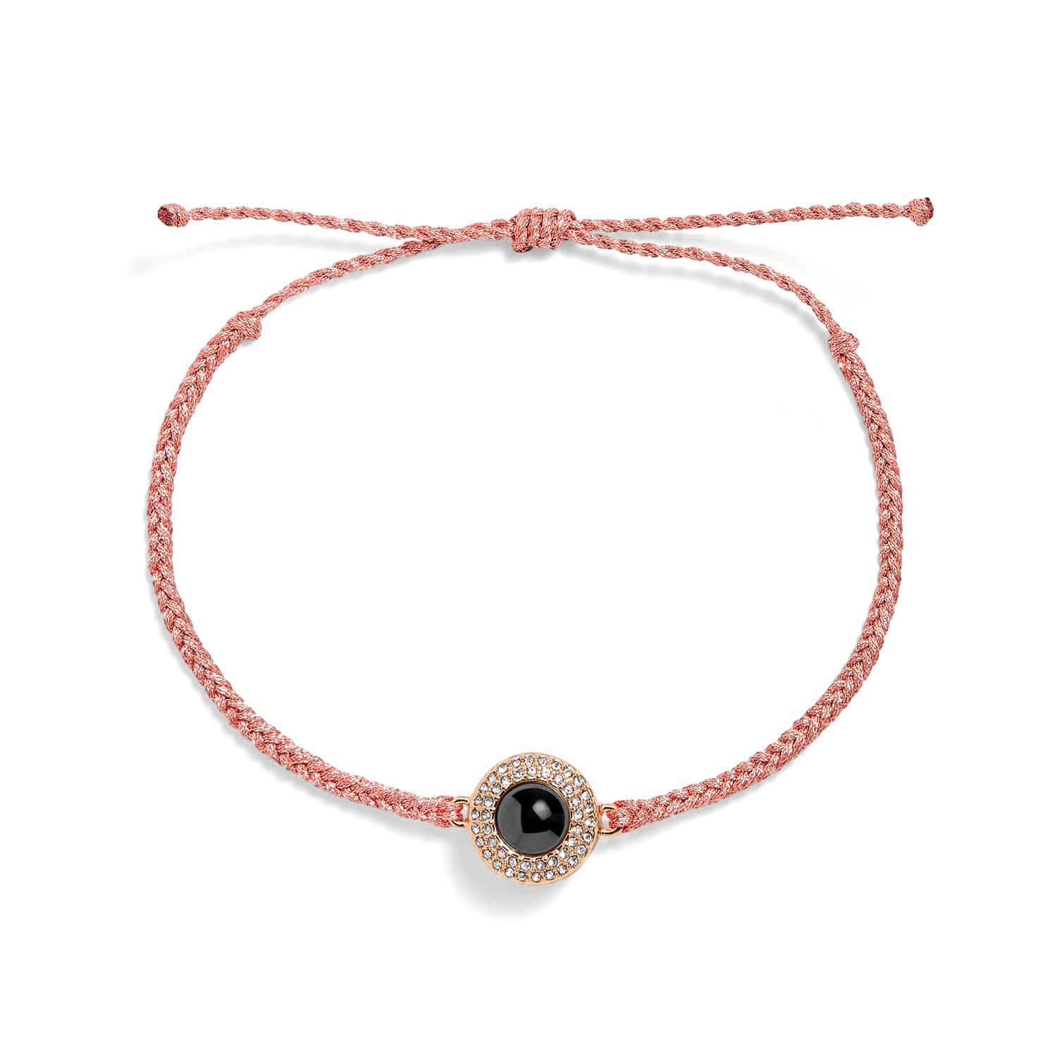 Personalized Pavé Circle Photo Bracelet - soufeelau