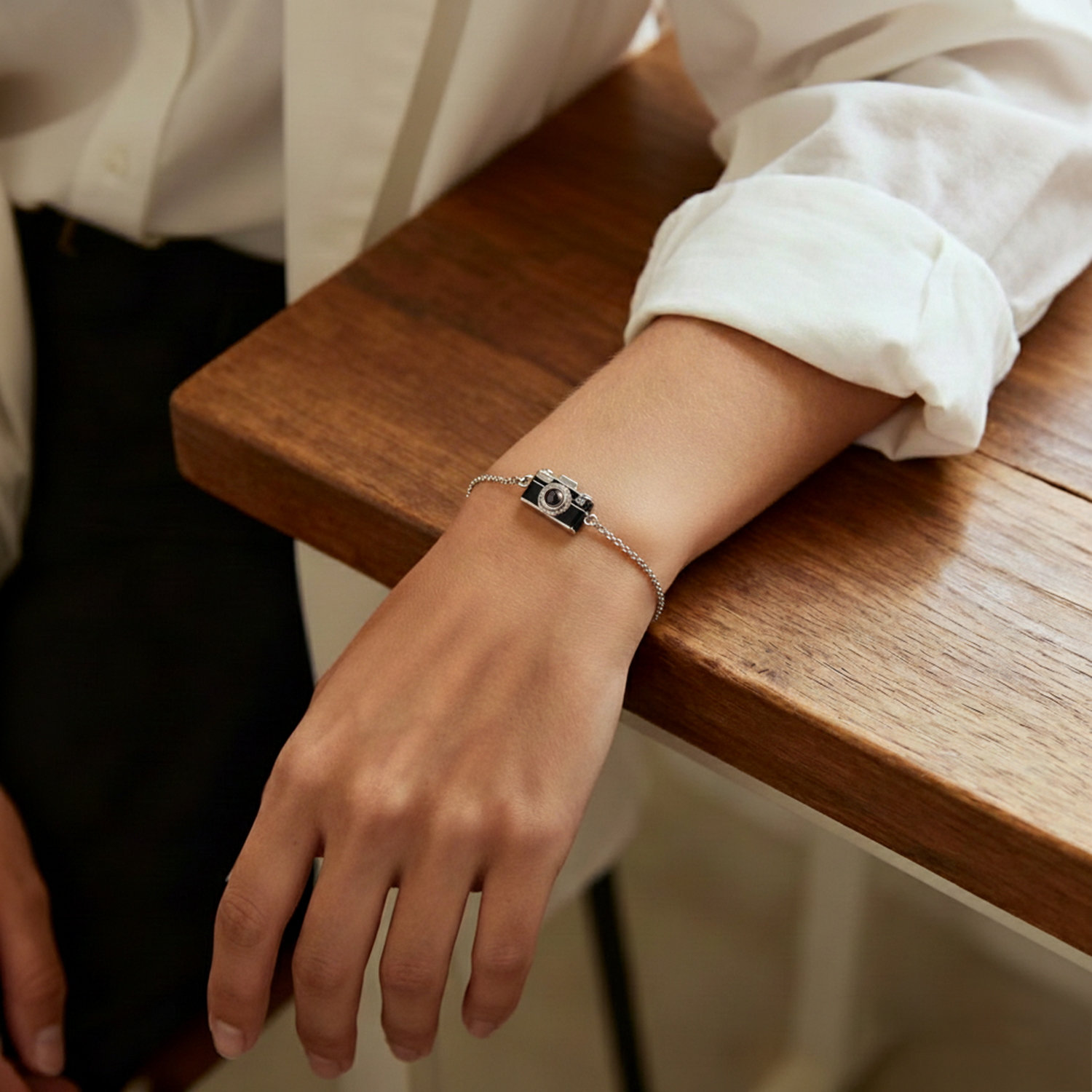 Personalized Photo Bracelet Projection Gem Camera Bracelet Anniversary Gifts for Her - soufeelau