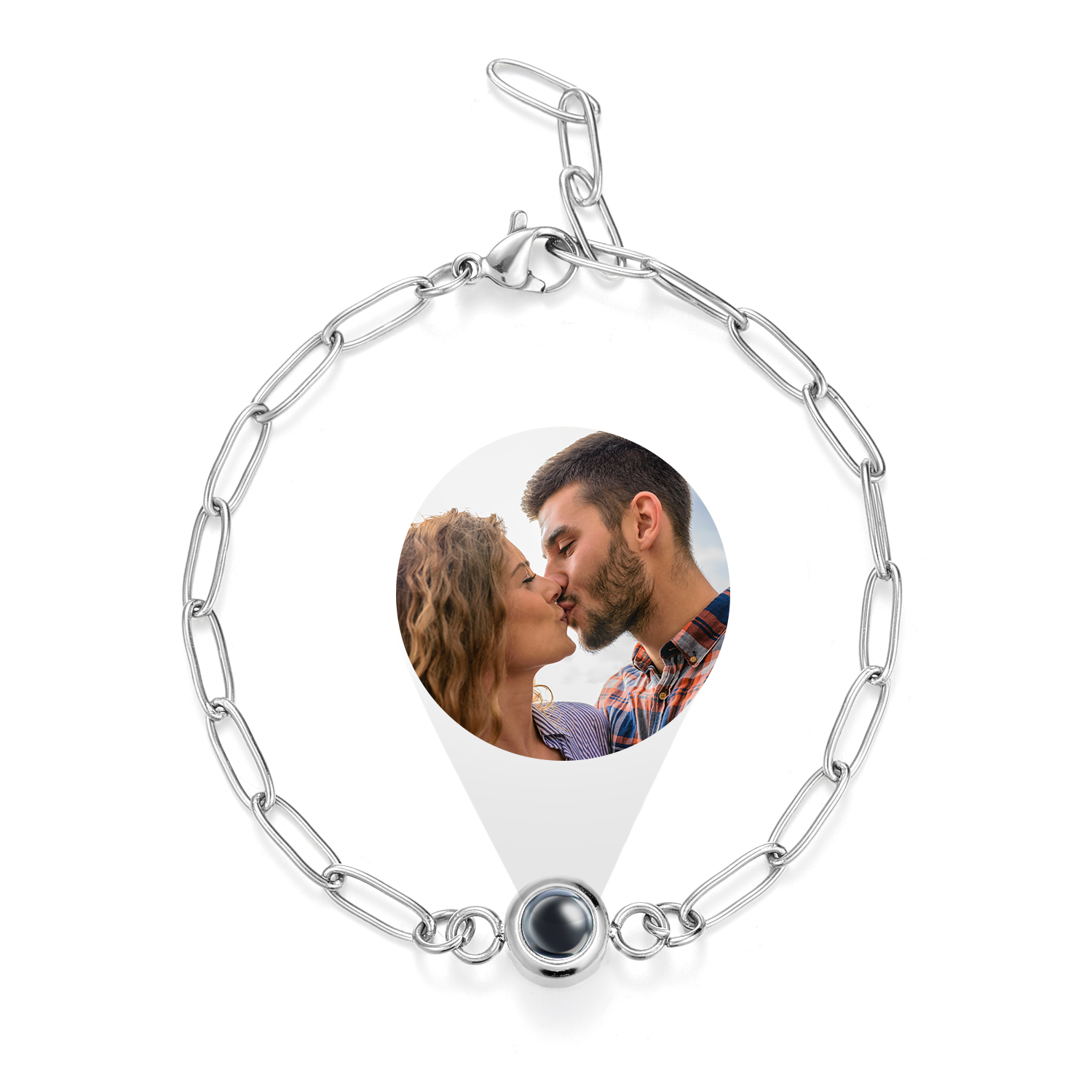 Custom Photo Projection Bracelet Round Projection Jewelry The Best Christmas Gift For Her - soufeelau