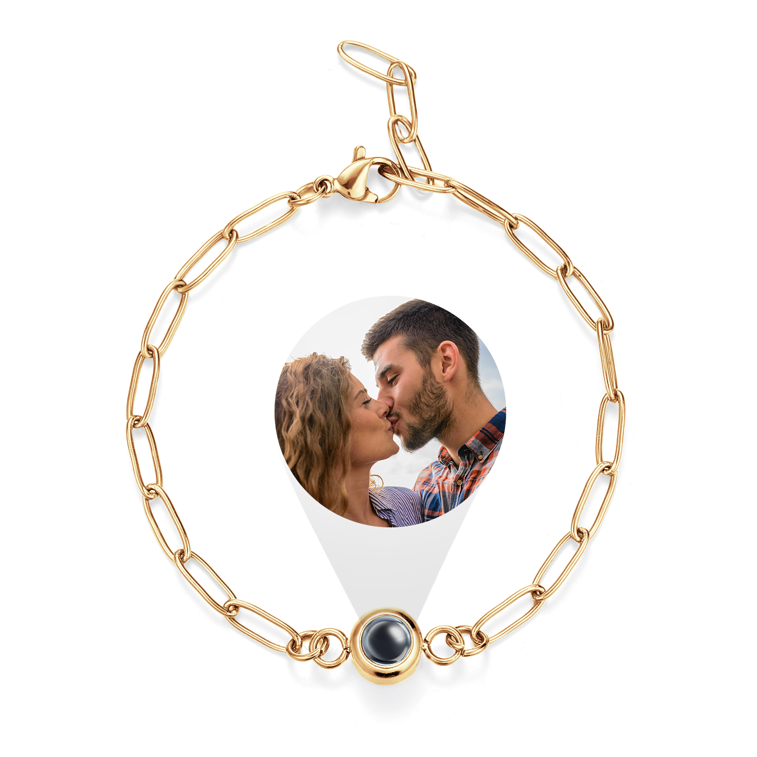 Custom Photo Projection Bracelet Round Projection Jewelry The Best Christmas Gift For Her - soufeelau