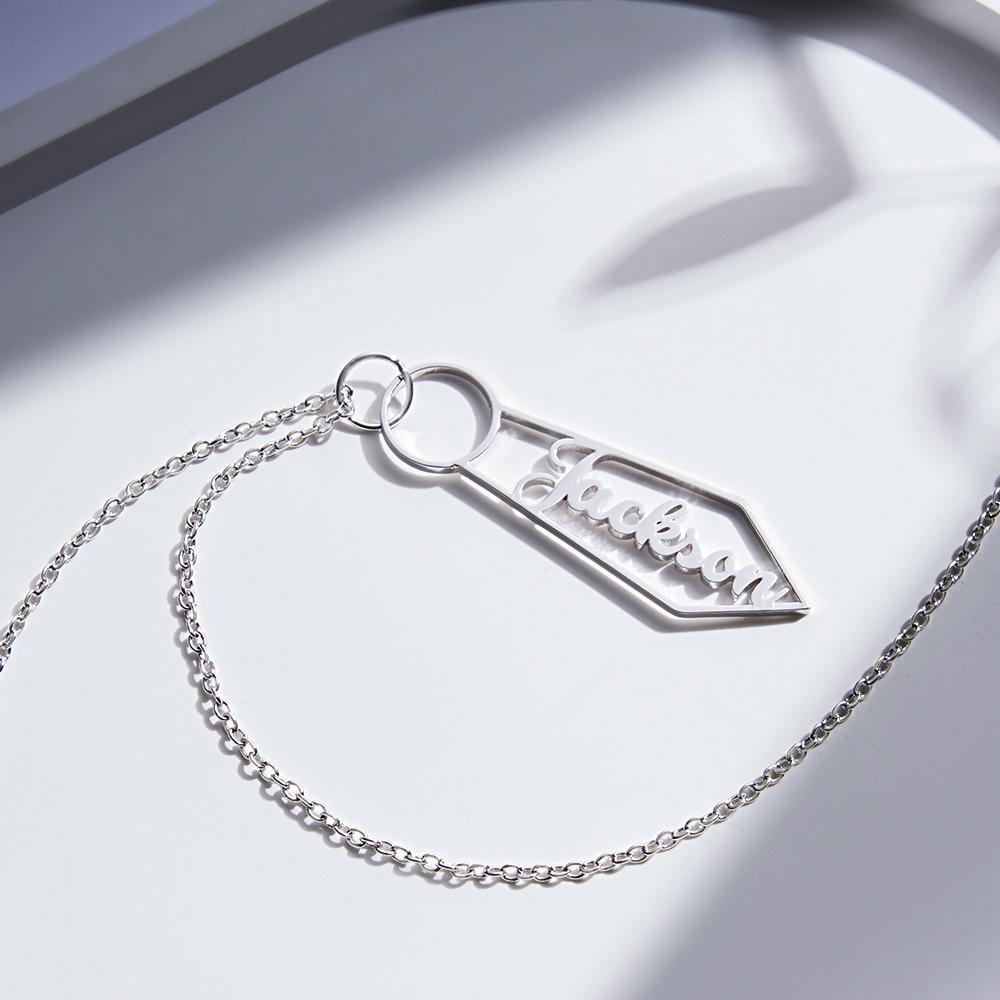 Custom Name Necklace Cartoon Tie Funny Gifts for Men - soufeelau