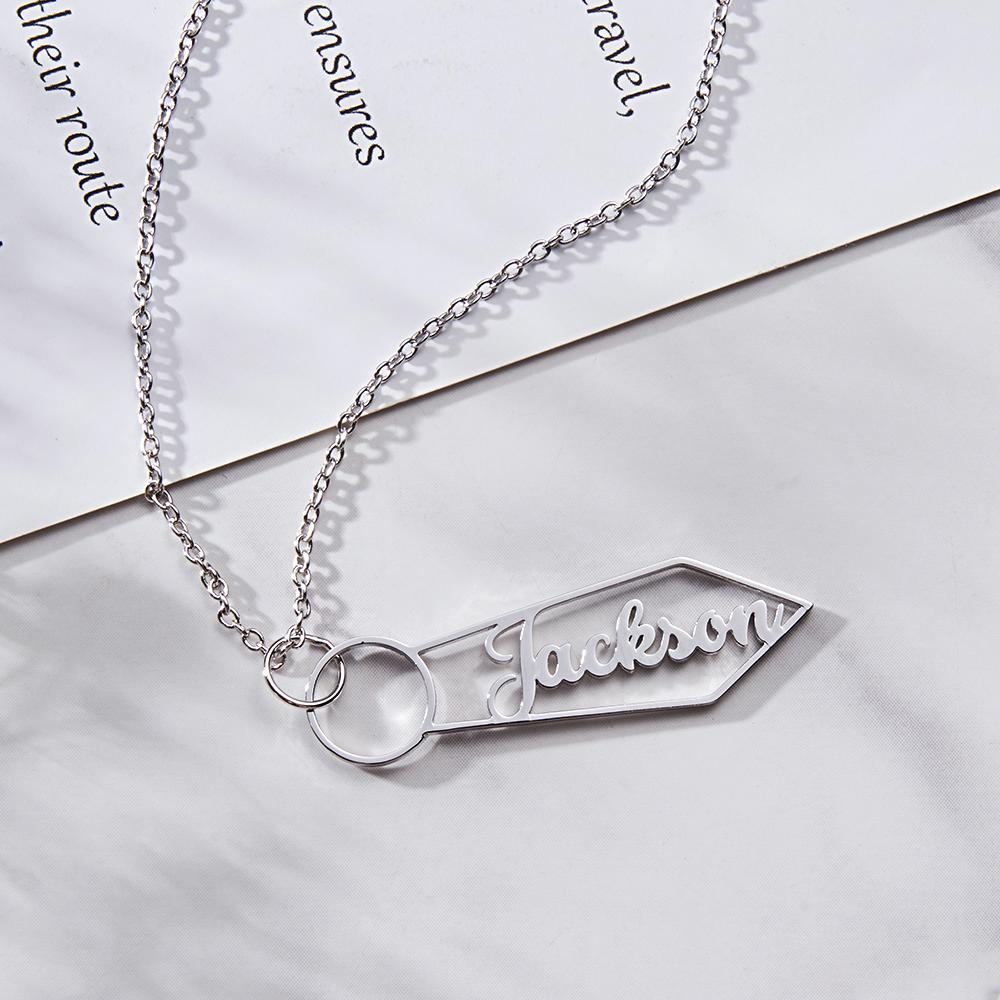 Custom Name Necklace Cartoon Tie Funny Gifts for Men - soufeelau