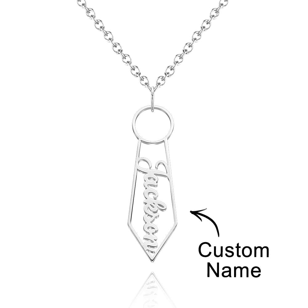 Custom Name Necklace Cartoon Tie Funny Gifts for Men - soufeelau