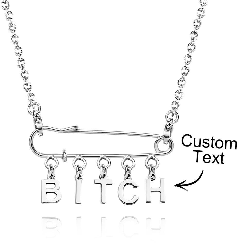 Custom Name Necklace Punk Aesthetic Girls Necklaces Paperclip Necklace