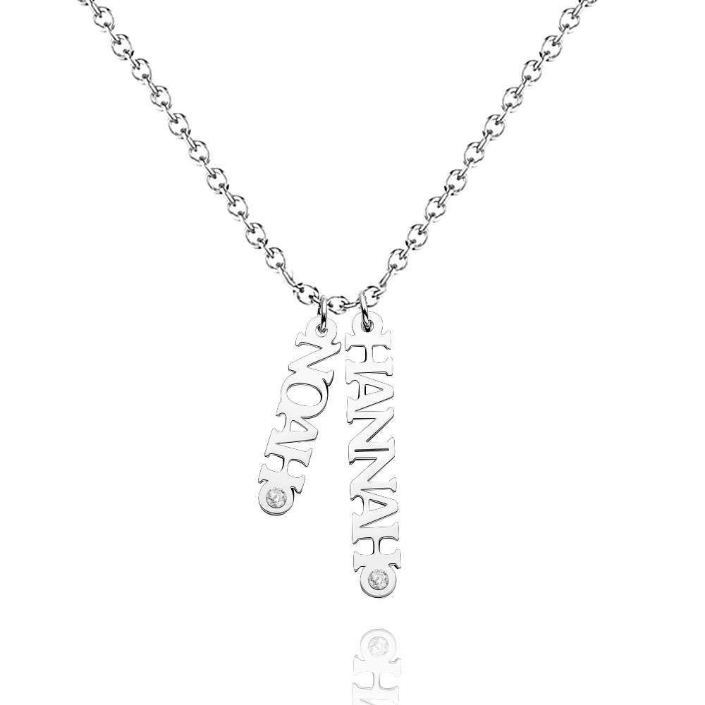 Custom Chain Name Necklace Multi-name Necklace Diamond Name Necklace Gift For Her - soufeelau