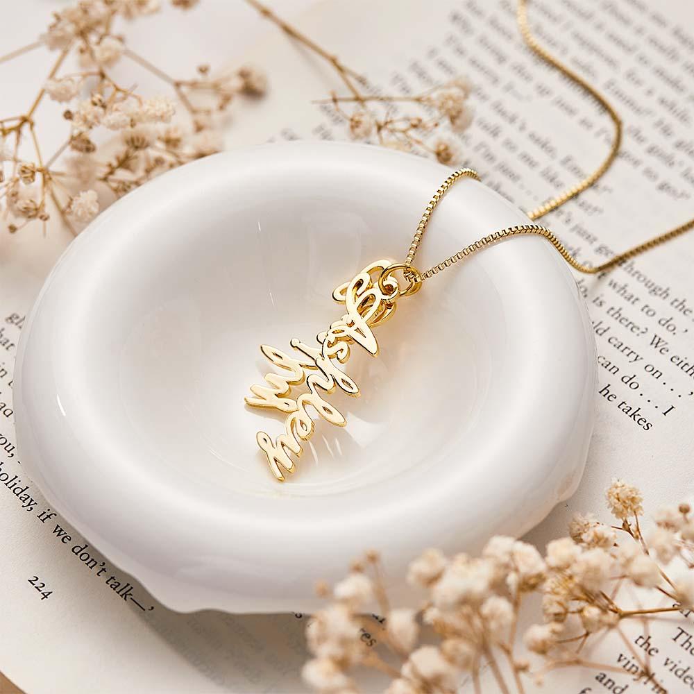 Custom Two Tiny  Name Necklace Personalized Colorful Gift for Her Birthday Gift for Best Friend - soufeelau