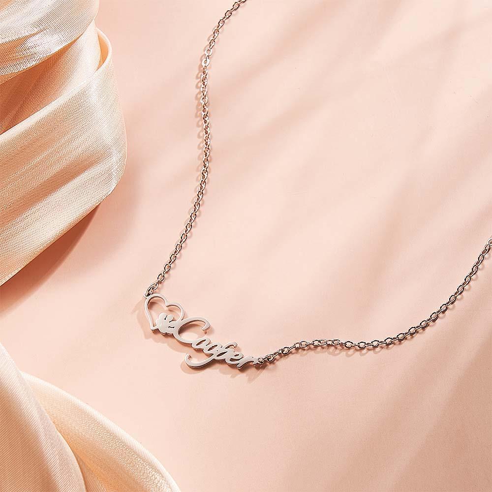 Personalized Name Necklace With Dog Paw Pet Memorial Gift Great Gifts for Pet Lovers - soufeelau
