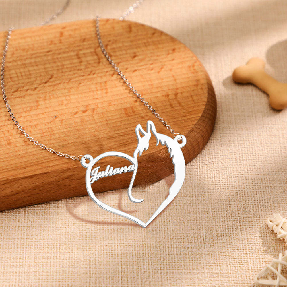 Personalized Heart Pet Memorial Necklace Memorial Gift for Her - soufeelau